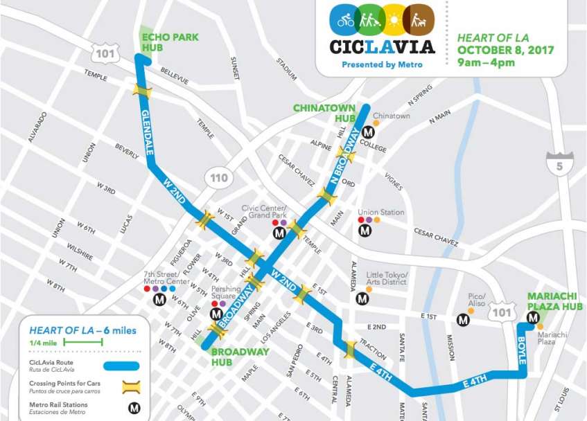 CicLAvia Returns to Downtown Los Angeles on October 8, 2017